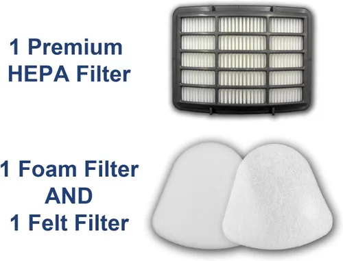Vista 2 de EnviroCare Filtros de aspiradora de repuesto prémium hechos para adaptarse a los modelos Shark Navigator Lifaway. 1 filtro HEPA y 2 prefiltros