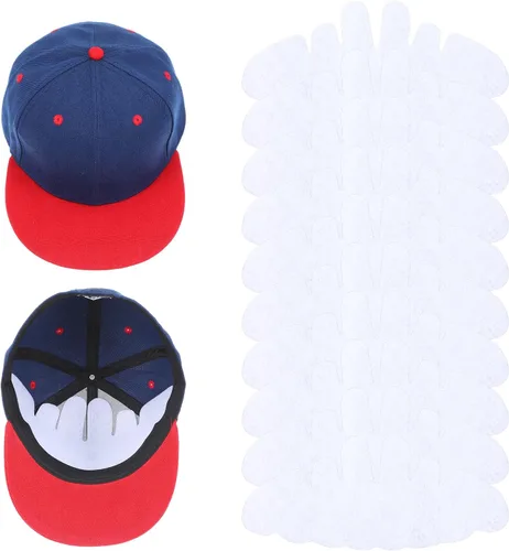 Vista 9 de 10 piezas de gorras de béisbol, lavables para sombreros de fieltro para sombrero, forro de sudor, insertos reutilizables para sombrero de soporte