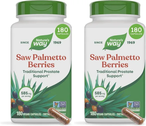 Vista 10 de Nature's Way Saw Palmetto Berries, apoyo tradicional de próstata, suplemento de hierbas para hombres, 585 mg por porción, proyecto verificado sin