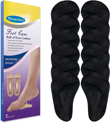 Vista 10 de 6 pares de almohadillas de soporte de arco de gel para fascitis plantar, plantilla adhesiva de arco alto, almohadillas de arco plano para aliviar