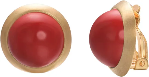 Vista 23 de Yoursfs Clip on Earrings for Women Round Faux Pearl Earrings Clipon 18K Gold Plated Non Pierced Earring Jewelry