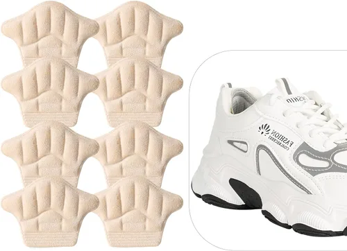 Vista 8 de Protectores de talón reutilizables para zapatos sueltos y botas demasiado grandes, almohadillas protectoras de talón autoadhesivas (4 negras)