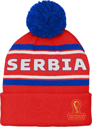 Vista 5 de Outerstuff Sombrero unisex para jóvenes de la Copa Mundial de la FIFA Country Premium Bobble Cuff Pom Hat Borgoña