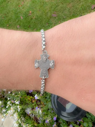 Vista 2 de Pulsera de escapulario, joyería católica para hombres, mujeres, adolescentes, niños, comunión, confirmación, regalo por MedjugorjeSouvenirs