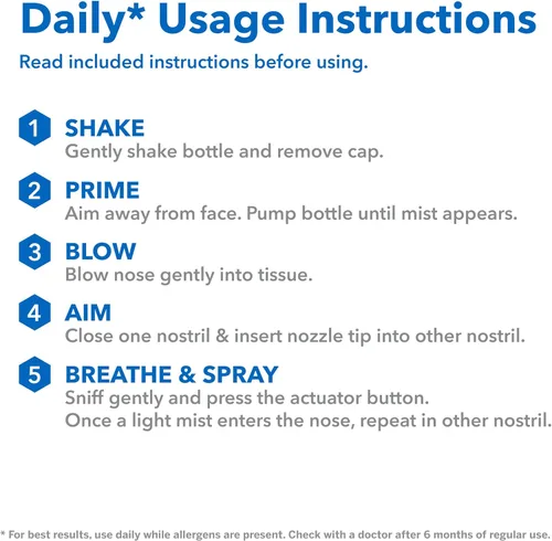 Vista 10 de Flonase Sensimist - Spray nasal para aliviar la alergia, sin somnolencia, 24 horas, alivio de alergias de larga duración con rocío fino y sin