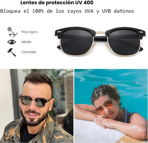Vista 4 de Pro Acme Gafas de sol polarizadas semi sin montura con protección UV 400 para mujeres y hombres