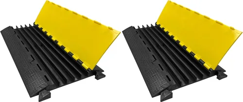 Vista 6 de Electriduct Rampa para silla de ruedas para cubierta de cable, protector de cable de transición suave, perfil de 2 pulgadas, goma antideslizante