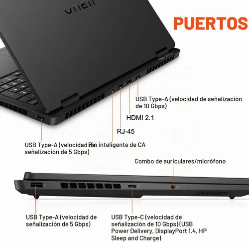 Vista 14 de PCONLINE Laptop para juegos HP OMEN Slim RTX 5070 Intel Ultra 9 285H 240Hz