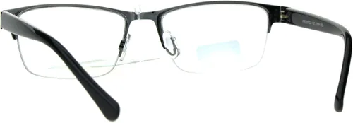 Vista 4 de SA106 Gafas de lectura progresivas rectangulares con borde de metal para hombre