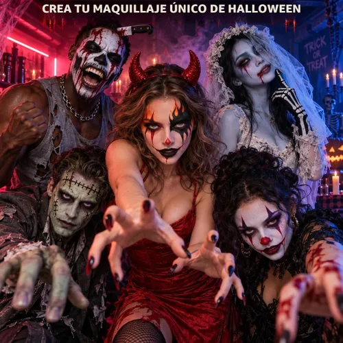 Vista 8 de UCANBE Kit de maquillaje SFX de Halloween - Paleta de aceite de pintura