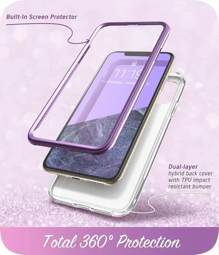 Vista 2 de i-Blason Cosmo Series - Funda para iPhone 11 Pro Max 2019, funda protectora delgada y elegante de cuerpo completo con protector de pantalla