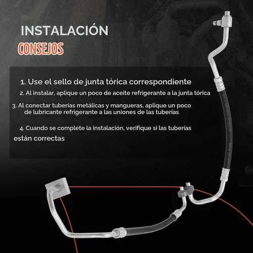 Vista 6 de A-Premium Conjunto de manguera de descarga de A/C y línea de líquido compatible con Chevrolet Sonic 2013-2018, 1.6L 1.8L
