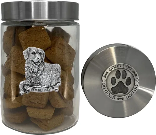 Vista 28 de Heritage Pewter Basset Hound Good Dog Treat Jar – Tarro de golosinas de 34 onzas con tapa hermética a rosca Regalo para propietarios de Basset