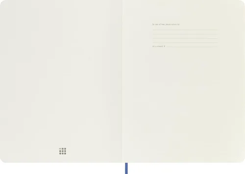 Vista 4 de Moleskine - Cuaderno clásico, tapa blanda, tamaño XL (7.5 x 9.5 pulgadas), liso/en blanco, azul hortensia, 192 páginas