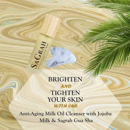 Vista 5 de Limpiador de aceite antienvejecimiento con leche de jojoba y gua-sha Duo - Hidratación profunda y renovación limpiador facial y masajeador facial