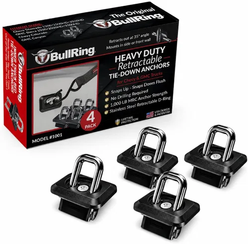 Vista 9 de Bull Ring 1001 XT para chevy GMC/Silverado/Sierra 2007-2017, Colorado/Canyon 2015-2017. Enganche retráctil para paneles laterales de cajas