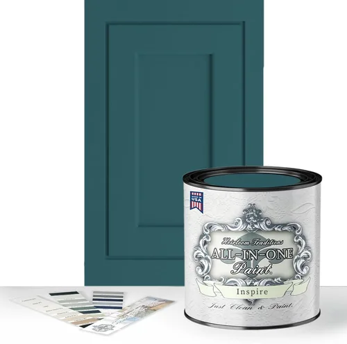 Vista 139 de Pintura TODO EN UNO, Abbey (gris cálido), Muestra de 8oz - Pintura duradera para gabinetes y muebles. Imprimación y capa superior incorporadas,