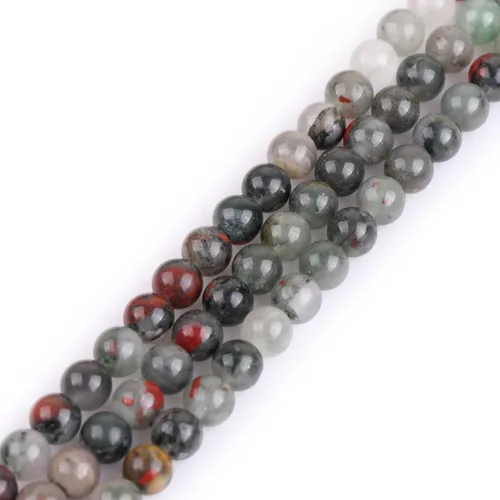 Vista 83 de GEM-Inside - 95 cuentas AA color morado oscuro de amatista de 15 pulgadas por hebra con agujero, piedras preciosas naturales y cuentas de cristal