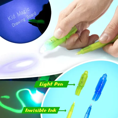 Vista 3 de TOHETO - Tablero de dibujo ligero para niños A3 y A5 almohadilla de escritura de pintura con bolígrafos mágicos para niños pequeños niñas y niños