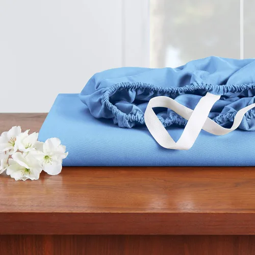 Vista 8 de Empyrean Bedding - Juego de sábanas de 6 piezas con correas ajustadas para mayor duración y resistencia, 110 GSM, tejido suave, Microfibra, azul
