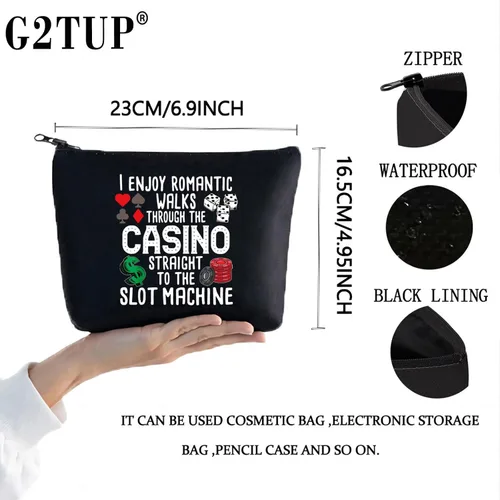 Vista 2 de G2TUP Idea divertida del regalo del jugador de los amantes del casino del bolso del maquillaje de la máquina tragamonedas de los accesorios