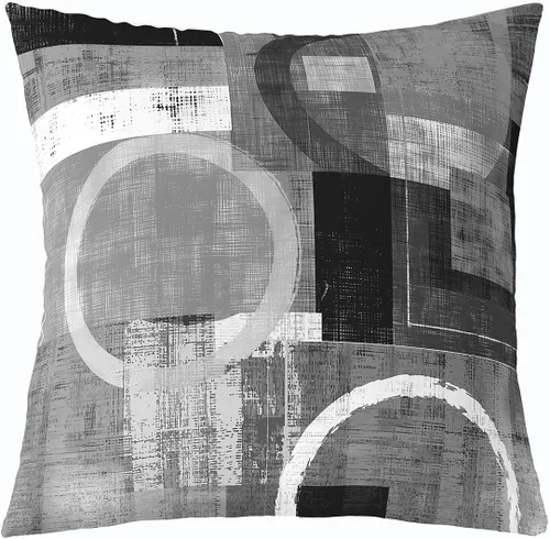 Vista 13 de Funda de almohada moderna con estampado de líneas geométricas de doble cara de 16 x 16 pulgadas, funda de almohada cuadrada suave con remolinos