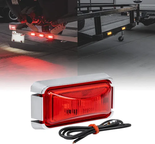 Vista 20 de TRUE MODS Luz de marcador LED ámbar de 2.5 pulgadas con bisel negro [DOT FMVSS 108] [SAE P2PC] [montaje superficial] [impermeable IP67] Luces