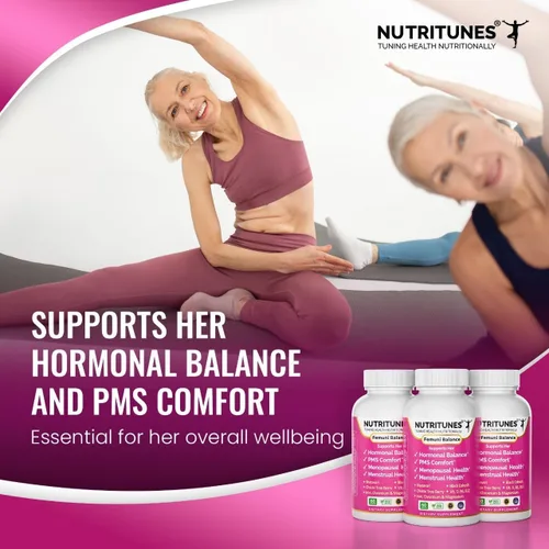 Vista 3 de Femuni Balance - Equilibrio hormonal femenino y apoyo del estado de ánimo: PMS, salud menstrual y bienestar femenino con cohosh negro, vitex