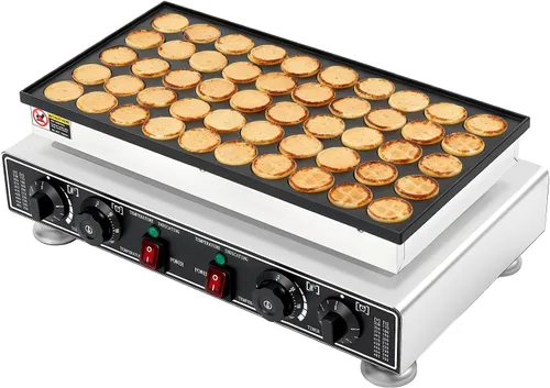 Vista 9 de Mini panqueques holandés eléctrico para 36 mini panqueques holandeses de 1000 W, sartén antiadherente comercial para panqueques holandeses