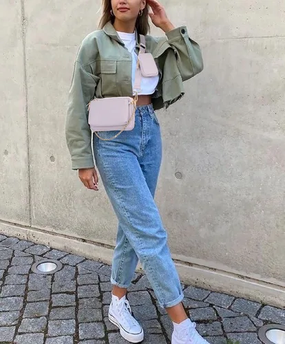 Vista 2 de UTO Pequeñas bolsas cruzadas para mujer, 3 en 1, diseño de moda, mini cangurera con correa