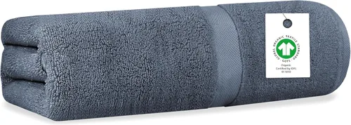 Vista 37 de Toalla de baño de felpa de algodón orgánico de lujo Certificado GOTS y OEKO-TEX Toallas de calidad hotelera premium Tecnología Feather Touch