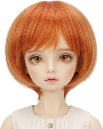 Vista 8 de Peluca larga recta de 8-9 pulgadas 1/3 BJD MSD DOD Pullip Dollfie peluca centro de separación DIY fabricación accesorios para el cabello