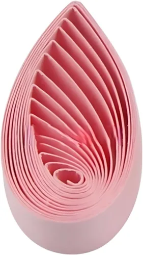 Vista 7 de Pestal - Tiras de papel de filigrana en tono rosa de 0.197 in para manualidades, tiras de papel de origami de un solo color, tiras de filigrana