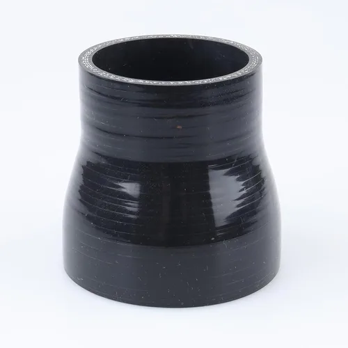Vista 62 de AC PERFORMANCE ID de 1" a 1/2" (25mm a 13mm) Manguera de silicona recta reductora de 3 capas reforzada negra, 3" de longitud Negro
