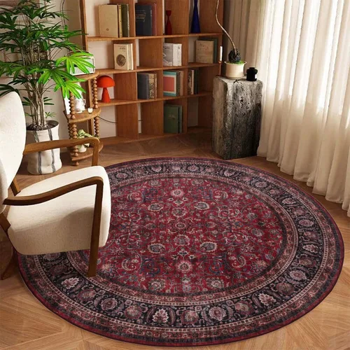 Vista 296 de GLN Rugs Traditional Collection - Alfombra de felpilla lavable a máquina, tradicional lavable, antideslizante, alfombra de felpilla de pelo corto