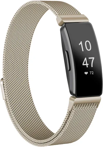 Vista 7 de Amzpas Bandas compatibles con Fitbit Inspire 2, Fitbit Inspire HR y Fitbit Inspire y Fitbit Ace 2, pulsera magnética ajustable de acero inoxidable