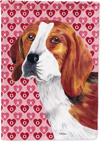 Vista 81 de Caroline's Treasures SS4484GF Bandera de jardín con diseño de bulldog inglés y corazones para el Día de San Valentín, bandera decorativa para patio