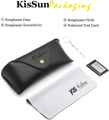 Vista 5 de KISSUN Gafas de conducción nocturna polarizadas deportivas de visión nocturna protección antirreflejos para pesca deportes al aire libre unisex gafas