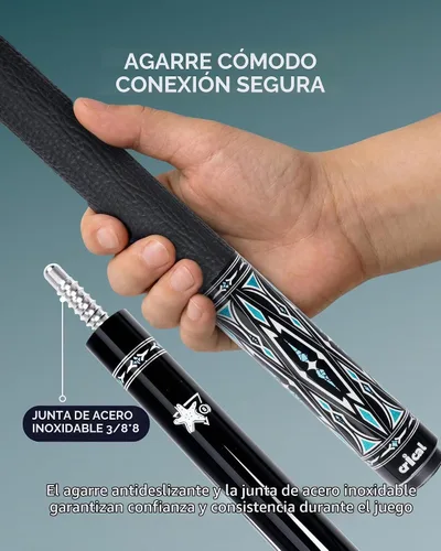 Vista 3 de CRICAL Carbon Fiber Pool Cue Set, Low Deflection, Pro Taper Shaft, 58 Inch