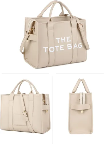 Vista 4 de La bolsa de mano para mujer, bolso de mano de piel sintética, hombro, bandolera o bolsa de mano para la escuela, oficina, viajes