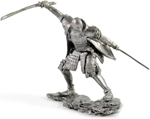 Vista 10 de General chino, dinastía Han. Escultura de metal. Colección 2.126 in (escala 1/32) Figura miniatura. Soldados de juguete de lata