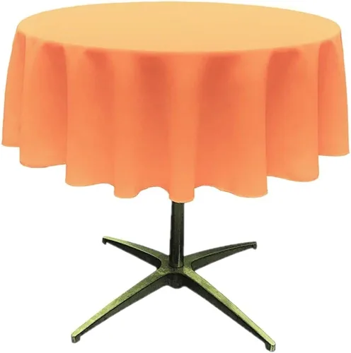 Vista 12 de Telón de fondo King Inc, mantel redondo de poliéster sin costuras de 58 pulgadas / superposición, bueno para mesa de café pequeña (Aqua)