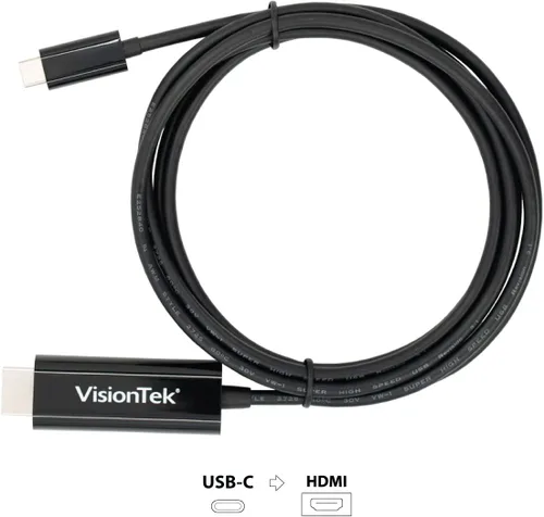 Vista 2 de VisionTek Cable activo USB-C a HDMI 2.0 de 6.6 ft (M/M)