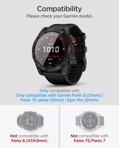 Vista 2 de Spigen GlasTR EZ FIT - Protector de pantalla para Garmin Fenix 8, 8 Pro