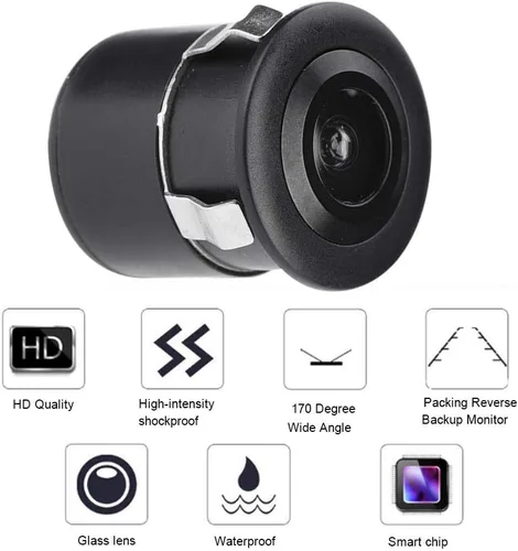 Vista 3 de Cámara de seguridad, mini cámara CCTV con cable 170°gran angular para el coche