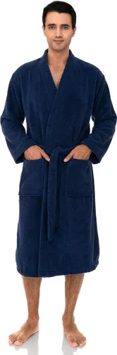 Vista 3 de TowelSelections Bata de baño de lujo con kimono de rizo suave 100% algodón para hombre