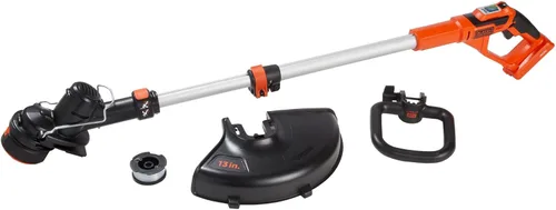 Vista 4 de Desbrozadora Black & Decker de batería de Li-ion sin cables de 13 pulg, batería 40V, Negro