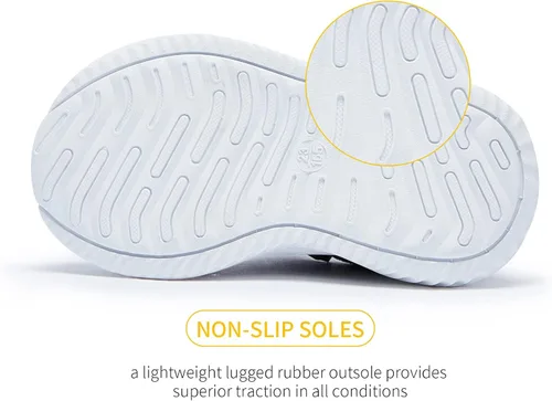Vista 6 de BMCiTYBM Zapatos para niños y niñas, zapatos para caminar descalzos, de malla, transpirables, tenis sin cordones