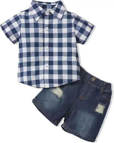 Vista 47 de Conjunto de ropa de verano para bebé y niño, camiseta de manga corta de algodón, pantalones cortos de dinosaurios, conjunto de ropa para niño