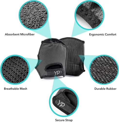 Vista 2 de YogaPaws Elite - Guantes acolchados antideslizantes para mujeres y hombres para yoga, yoga de potencia, pilates, ciclismo, crossfit, ejercicio al